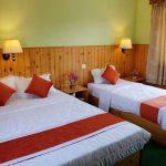 Deluxe room with mountain view at New Pokhara Lodge